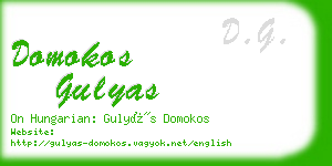 domokos gulyas business card